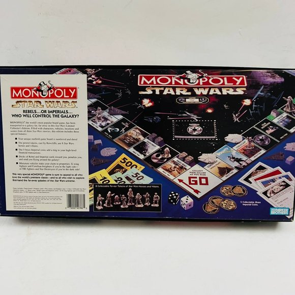 Vintage Monopoly Star Wars Limited Collector's Edition‎ 1996 Hasbro New - Picture 4 of 5